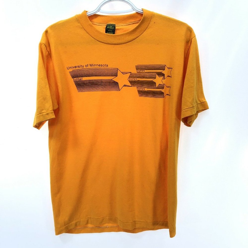 UNIVERSITY OF MINNESOTA T-shirt S Yellow Vintage